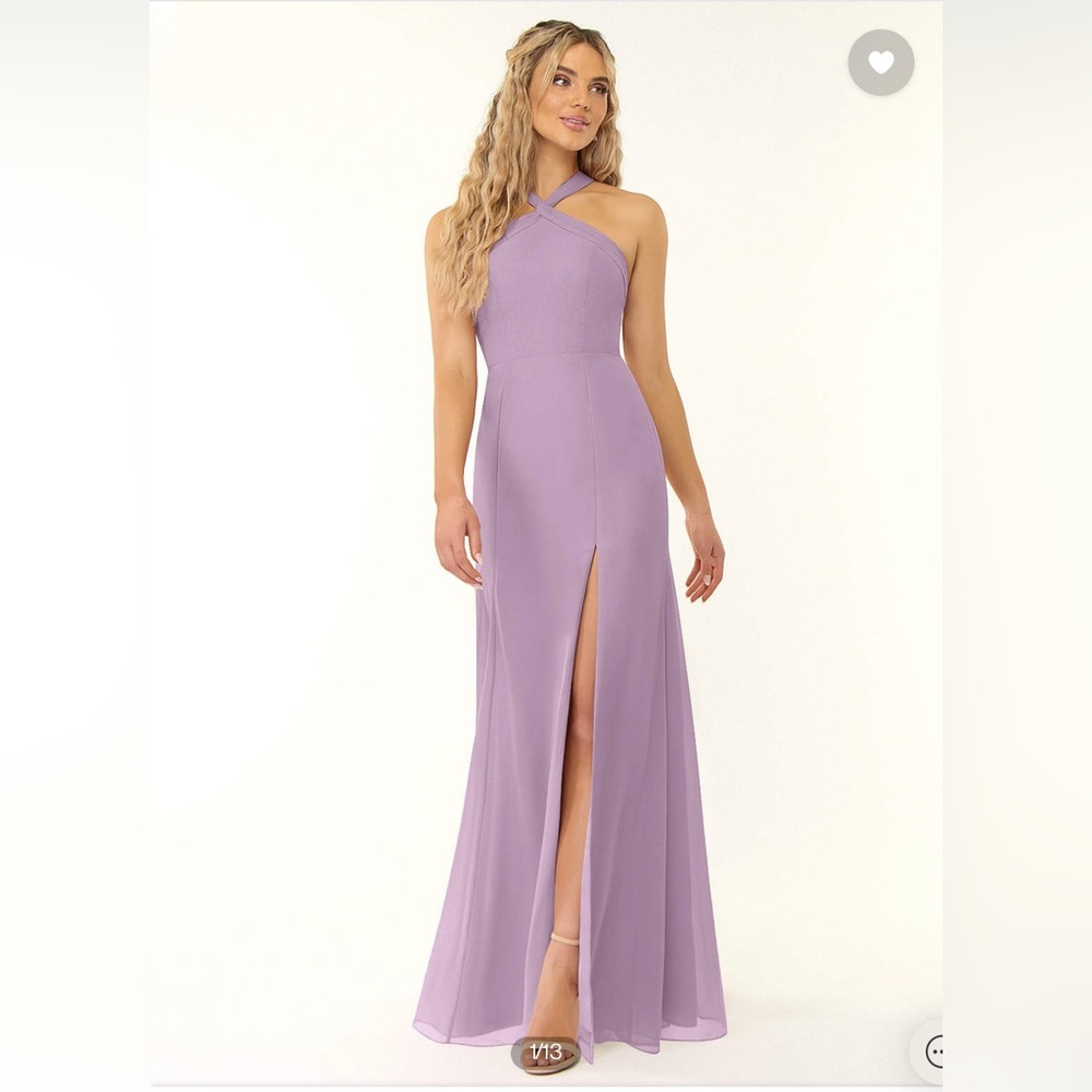 Azazie bridesmaid dress. Color: Wisteria, Style: Rue, Size: A6